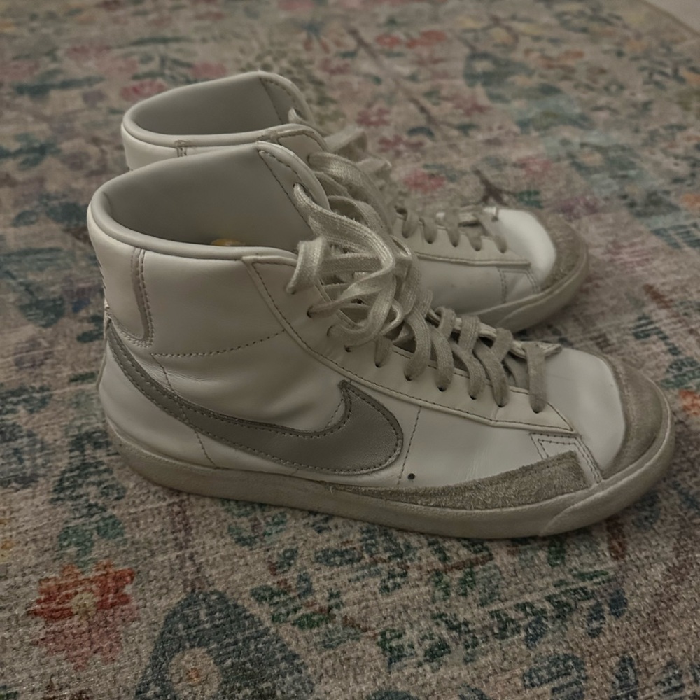 Nike White and Gray Blazers